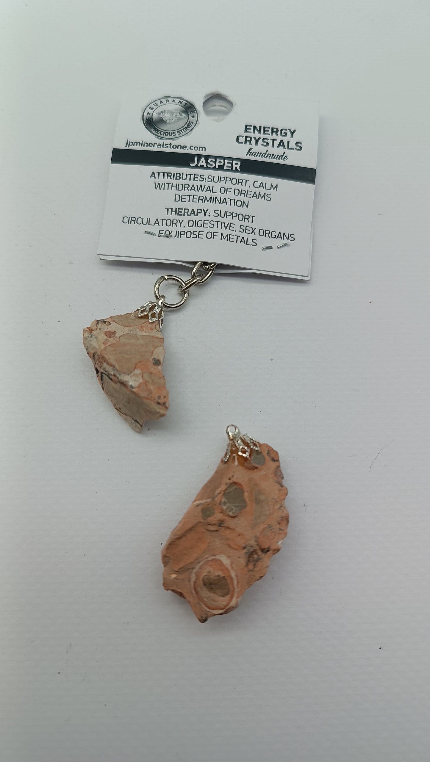 Natural Leopard Jasper Crystal Keychain