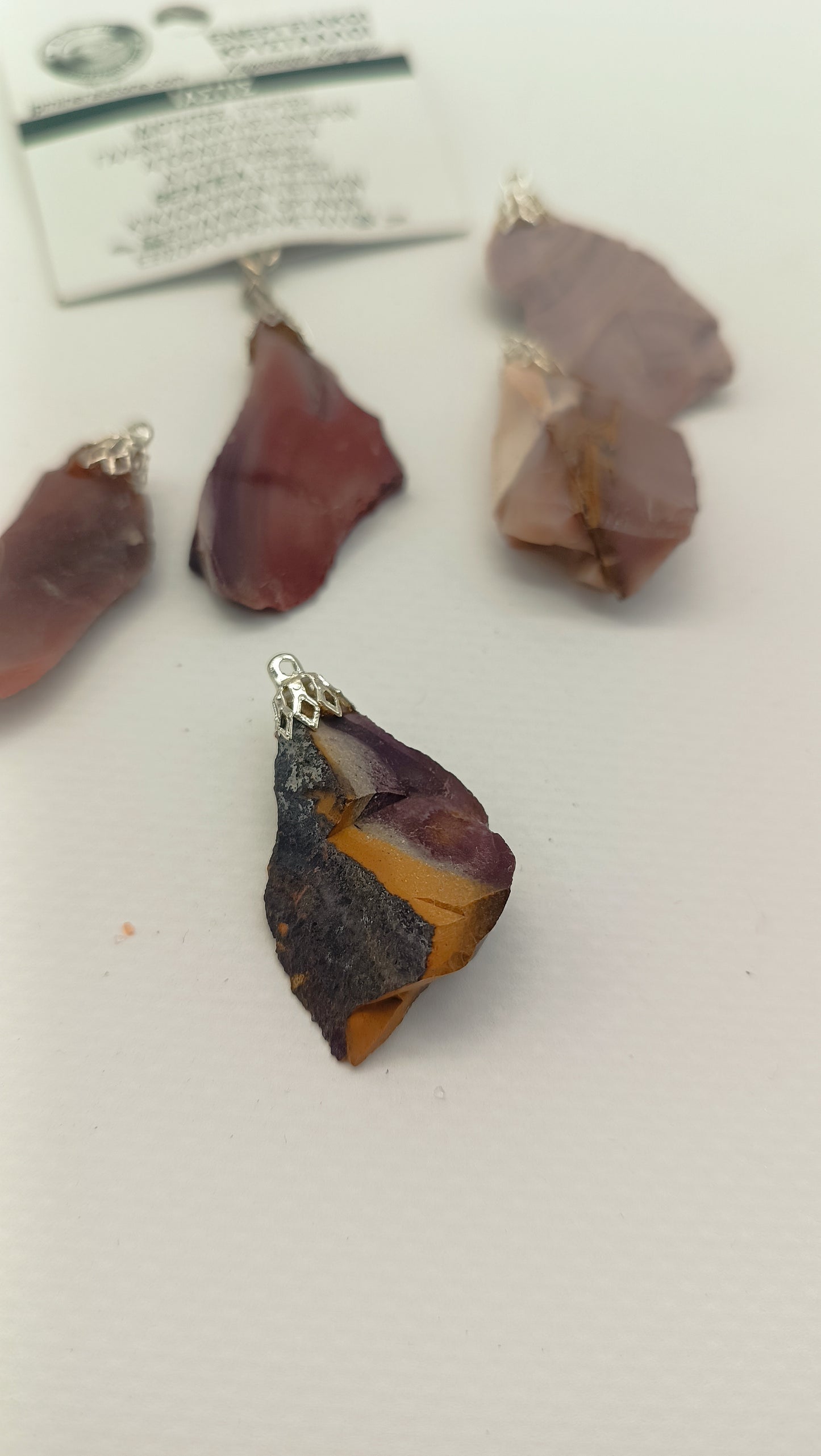 Natural Mookaite Jasper Crystal Keychain