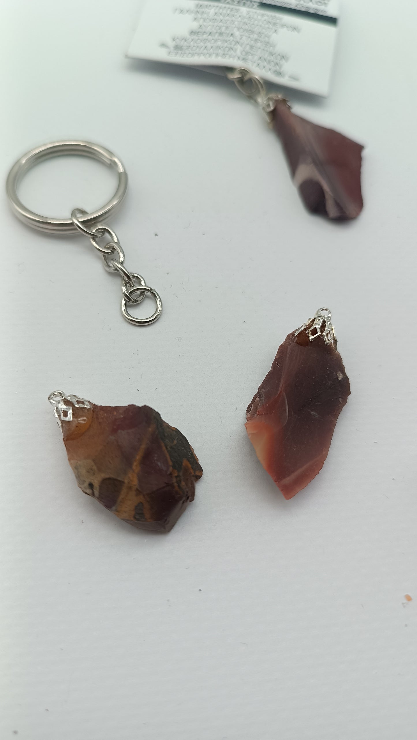 Natural Mookaite Jasper Crystal Keychain