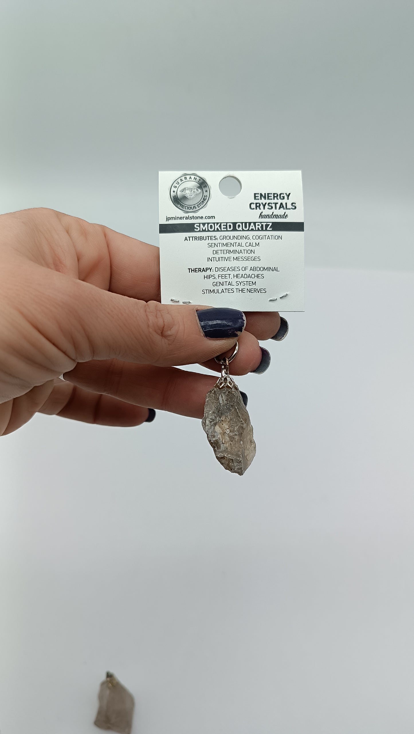 Smoked Quartz Keychain Healing Crystal Accessories Zodiac Mineral Stone