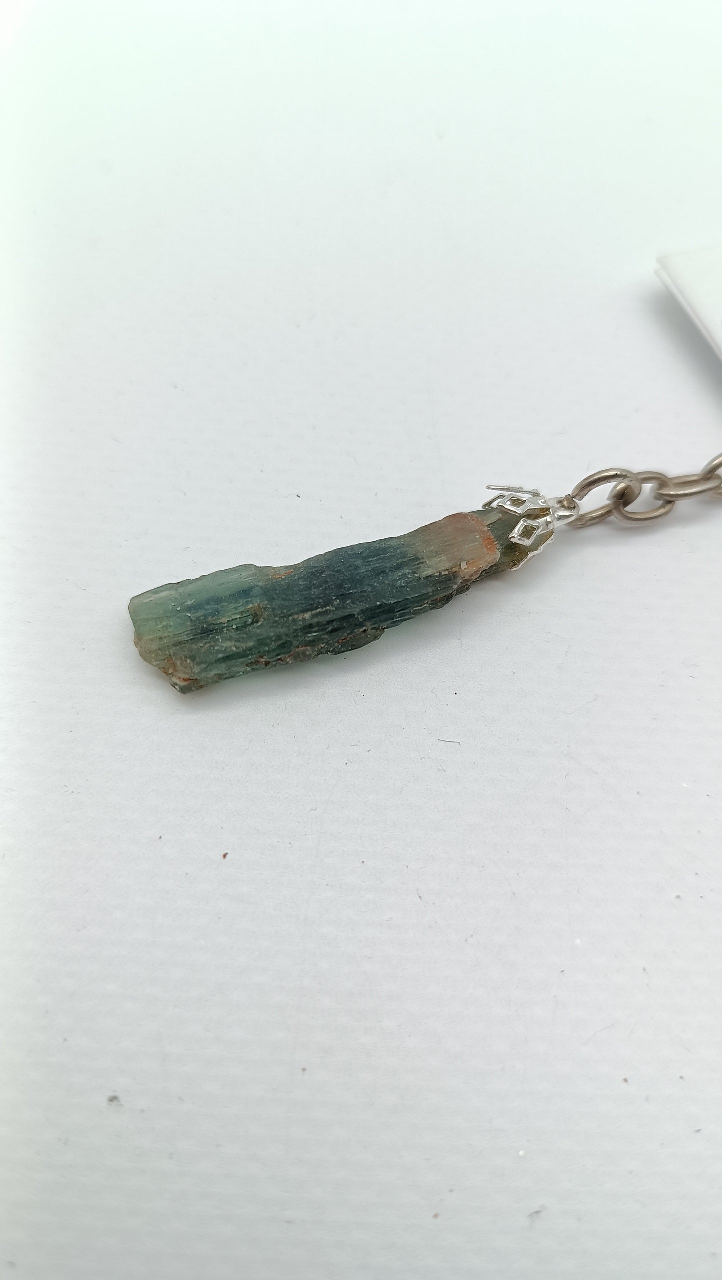 Natural Blue Kyanite Crystal Keychain