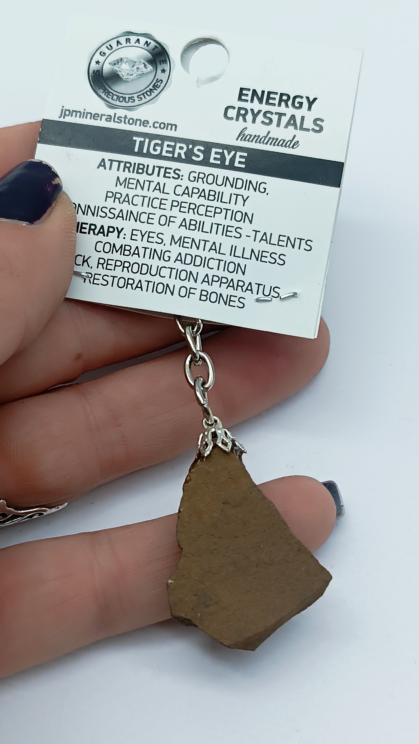 Natural Tiger's Eye Crystal Keychain