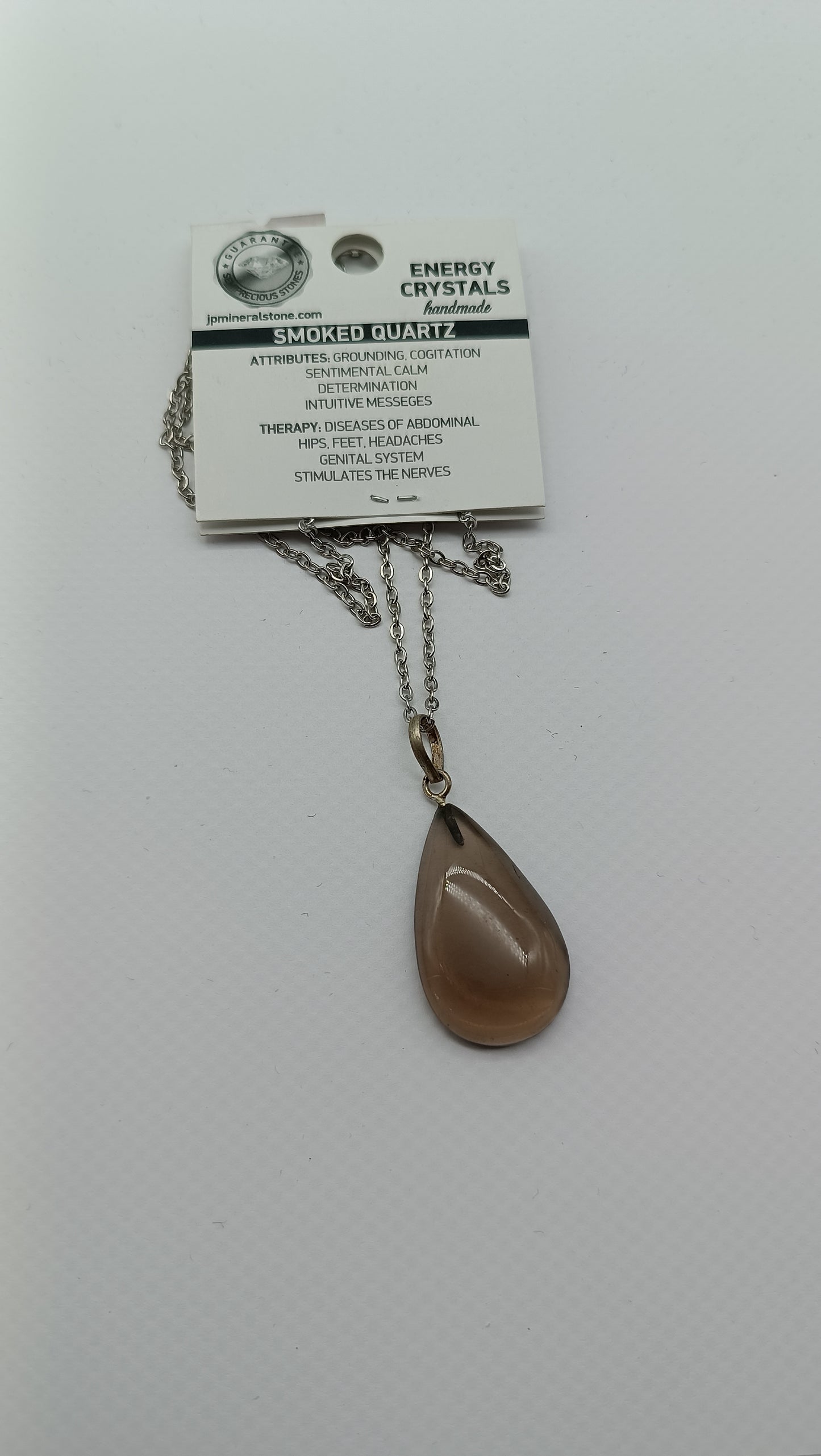 Smoked Quartz Sterling Silver 925 Pendant Cabochon Cut