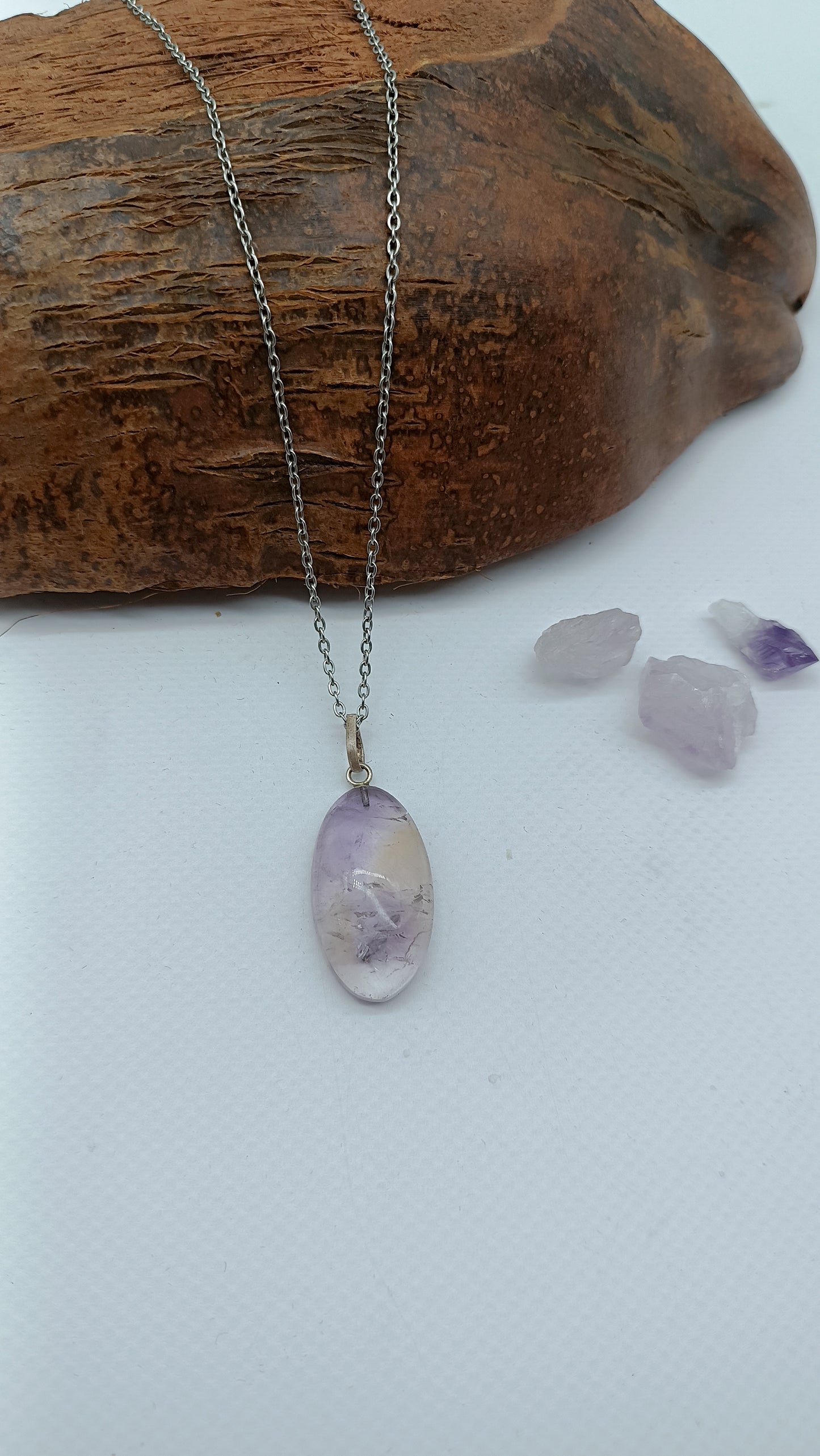 Ametrine Crystal Necklace Silver 925 Hook