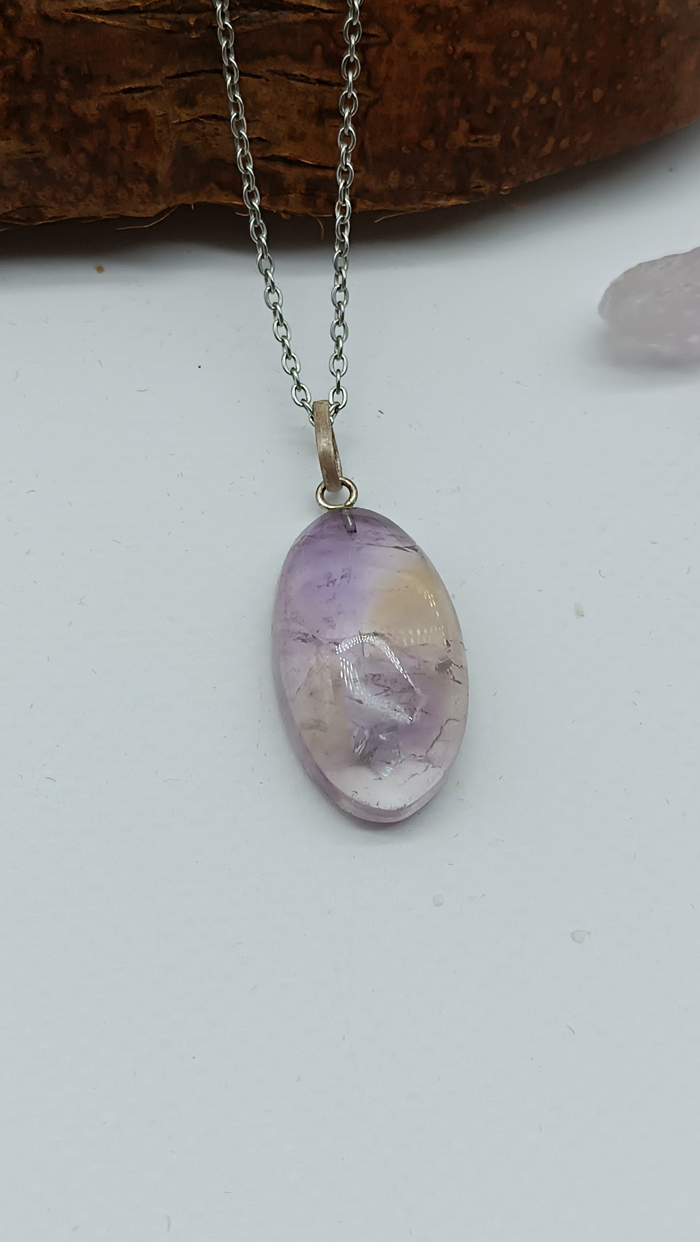Ametrine Crystal Necklace Silver 925 Hook