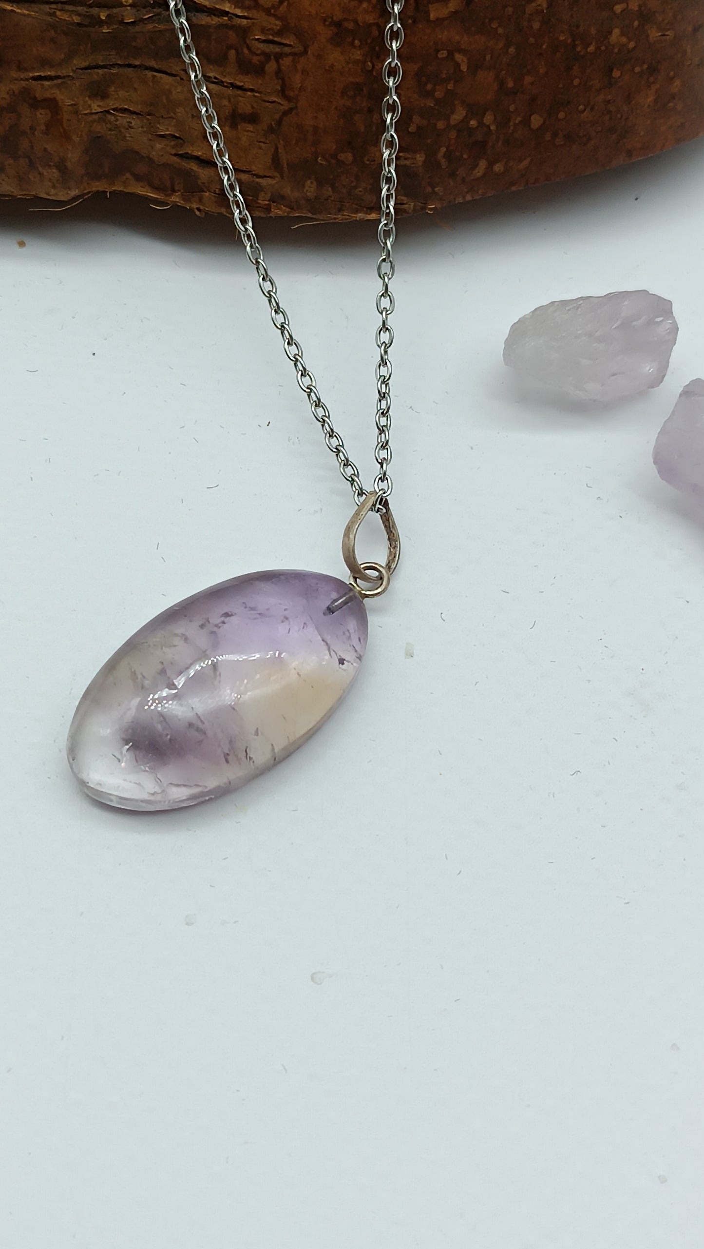Ametrine Crystal Necklace Silver 925 Hook