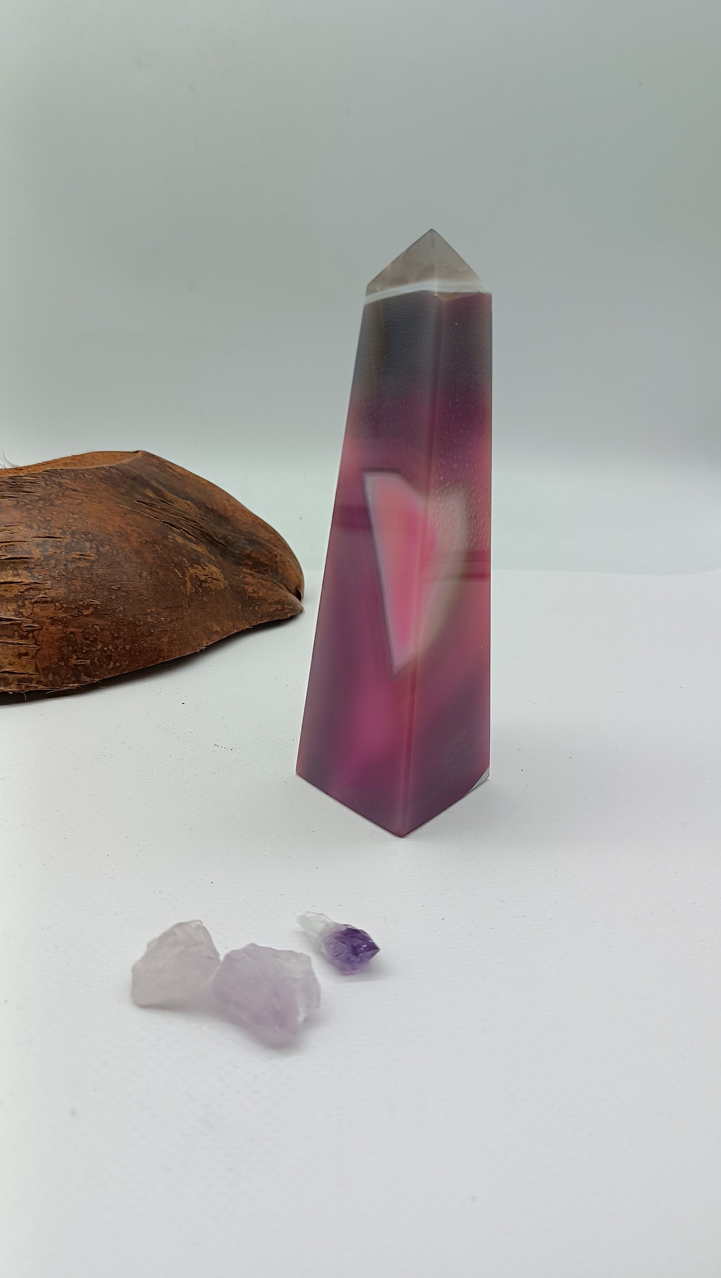 Pink Agate Tower - Soothing Crystal Point Crystal