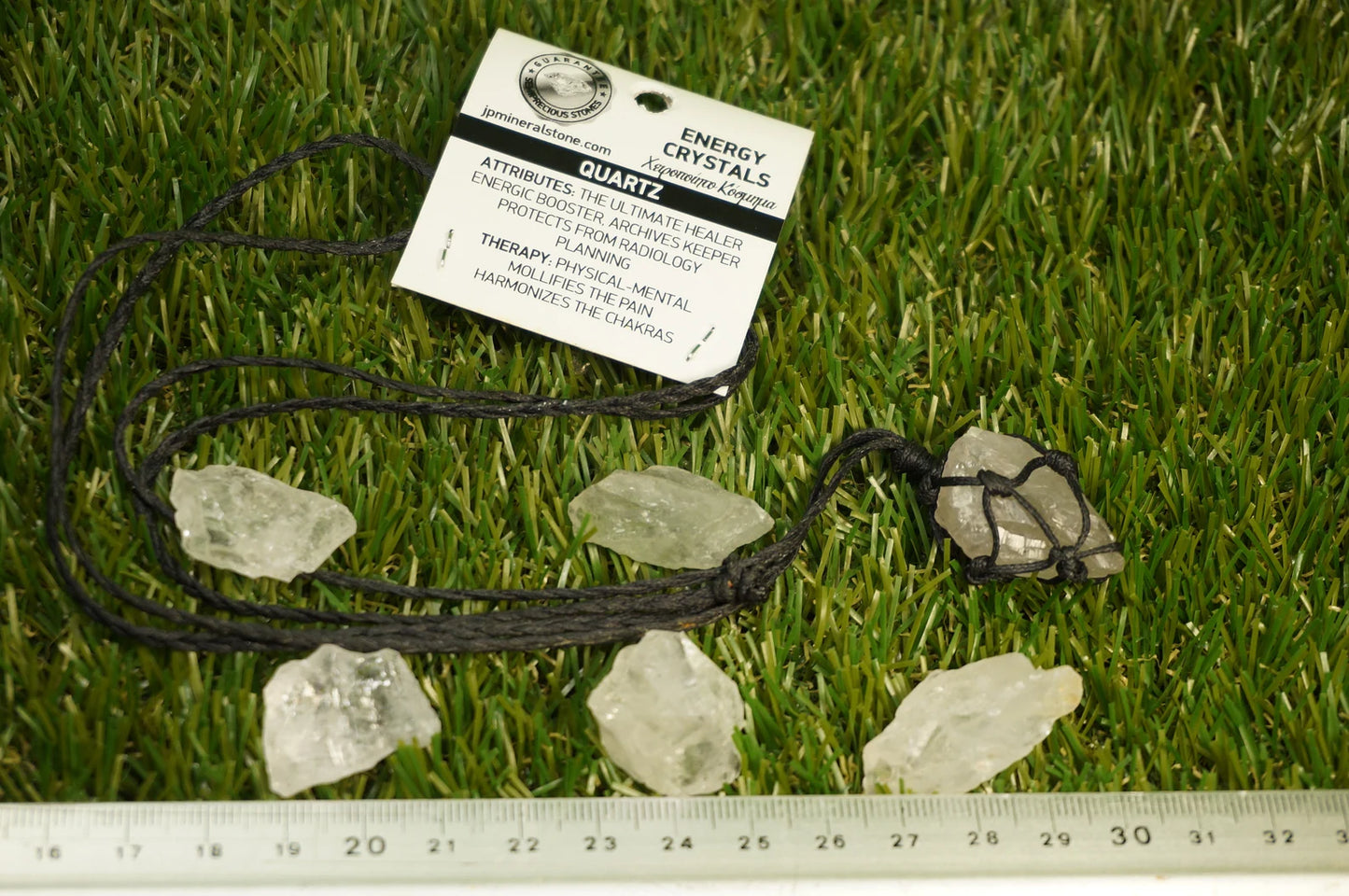 Quarzkristall Rohmineralstein Brasilianischer Kristall Heilung Makramee Gewickelte Halskette Schutz Geschenk Accessoires