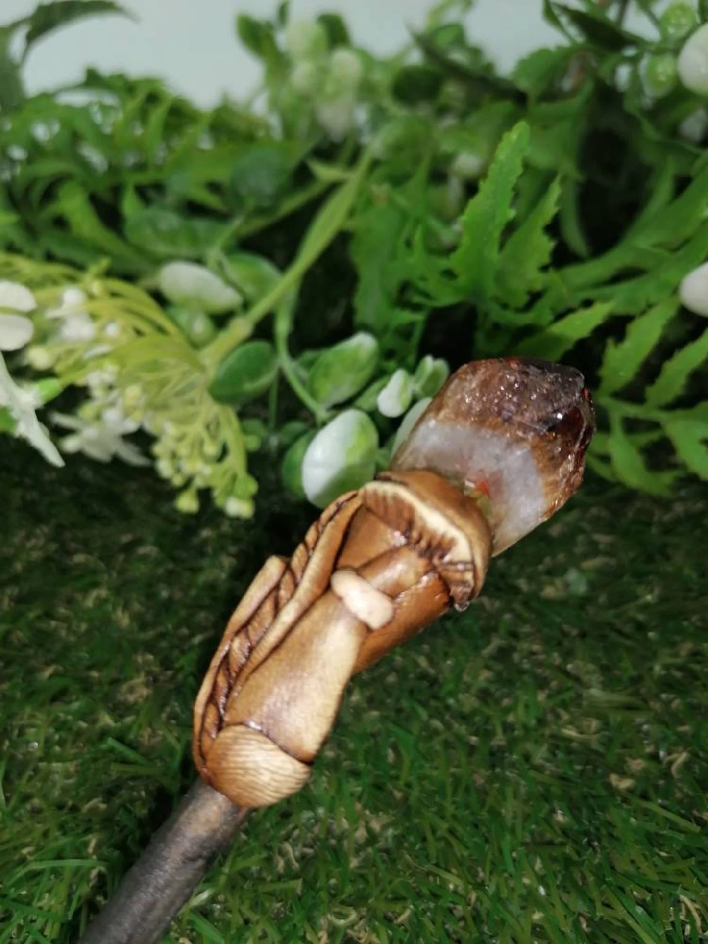 Natural Citrine Crystal Wand: Fairy Wizard Healing Stone