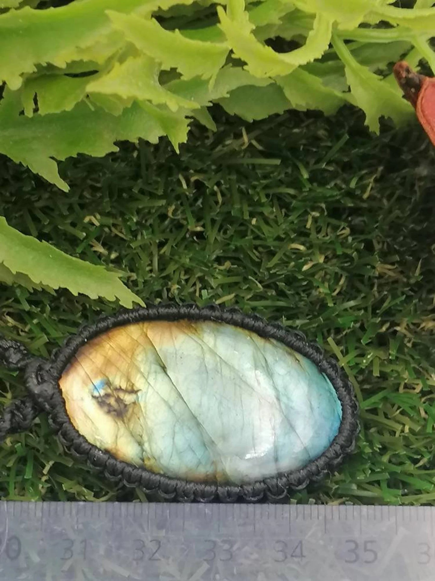 Labradorite Crystal Handmade Wrapped Macrame Necklace