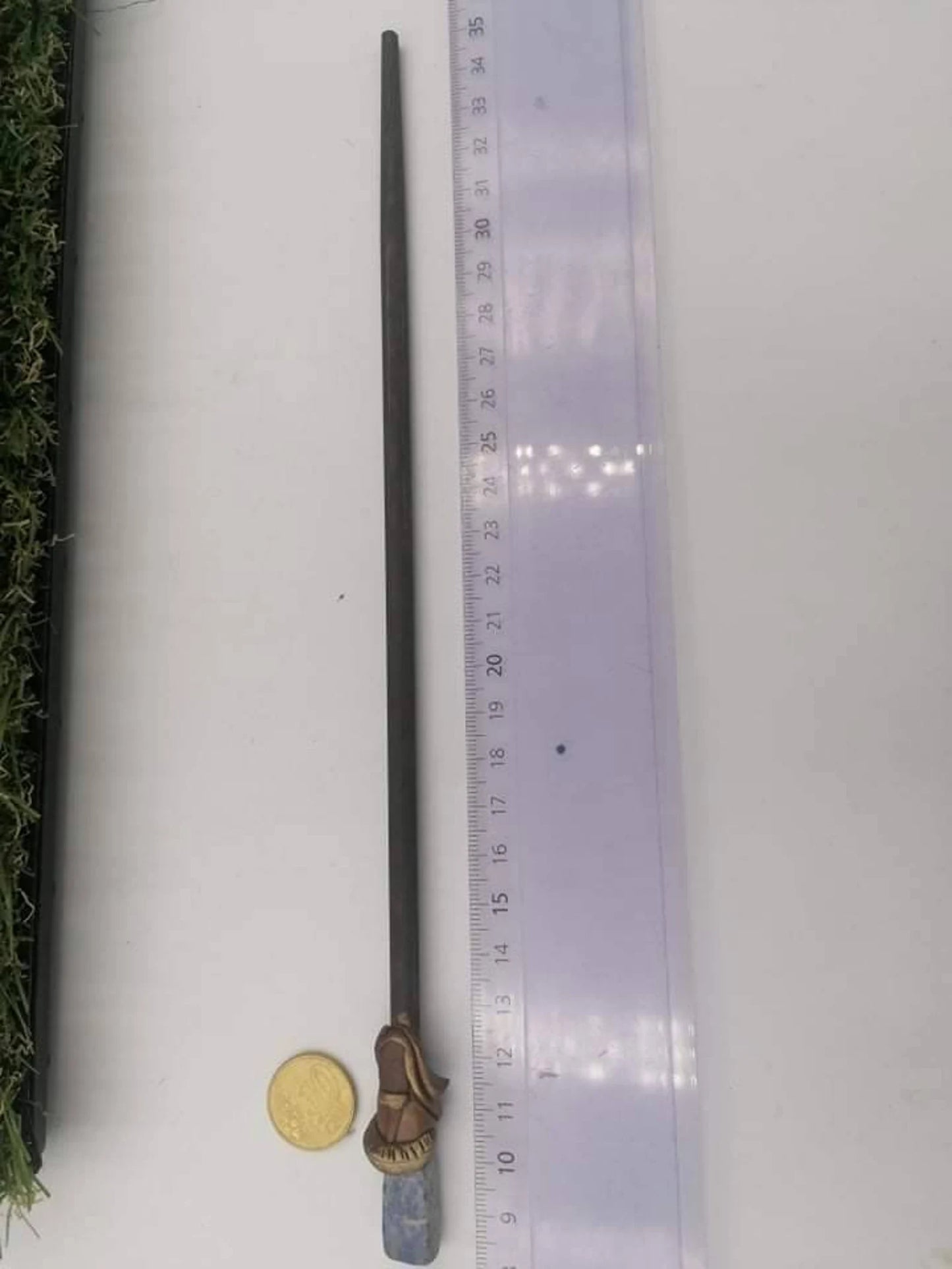 Natürlicher Tigerauge Kristallstab -Feenstab-Zauberstab-Naturstab Heilkristall Sternzeichen Mineralstein