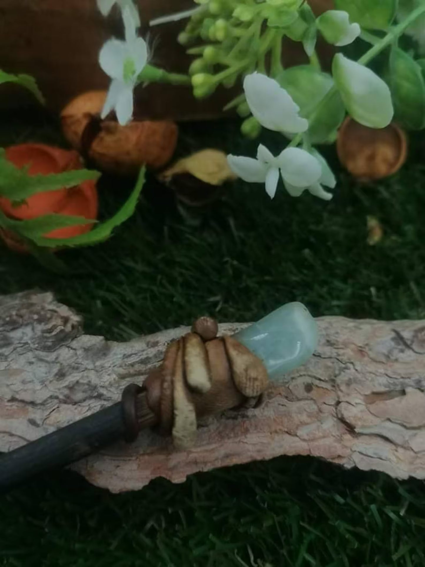 Natural Aquamarine Crystal Wand Fairy Wizard Healing Stone