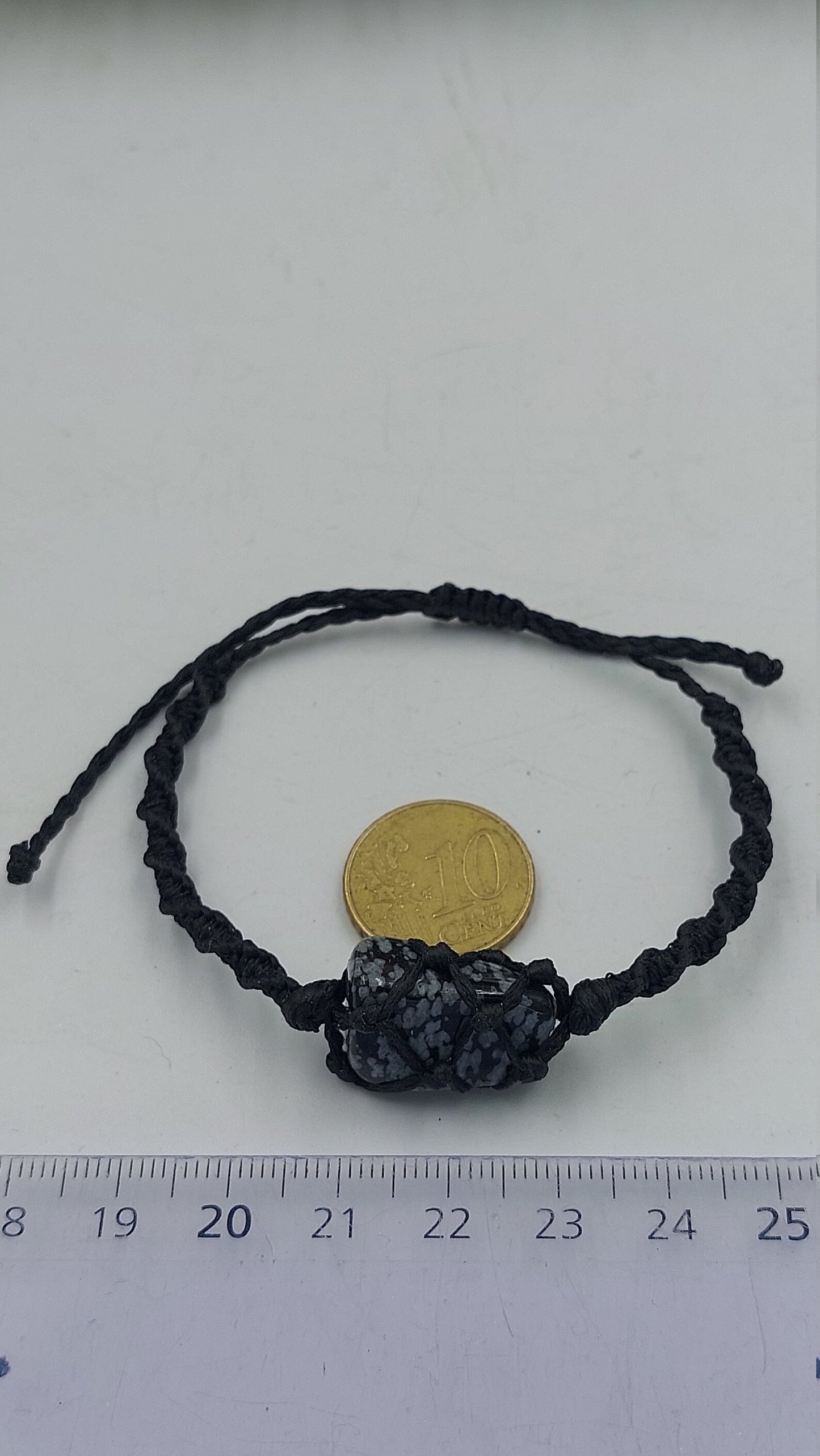 Gewebtes Armband aus Pyrit-Makramee
