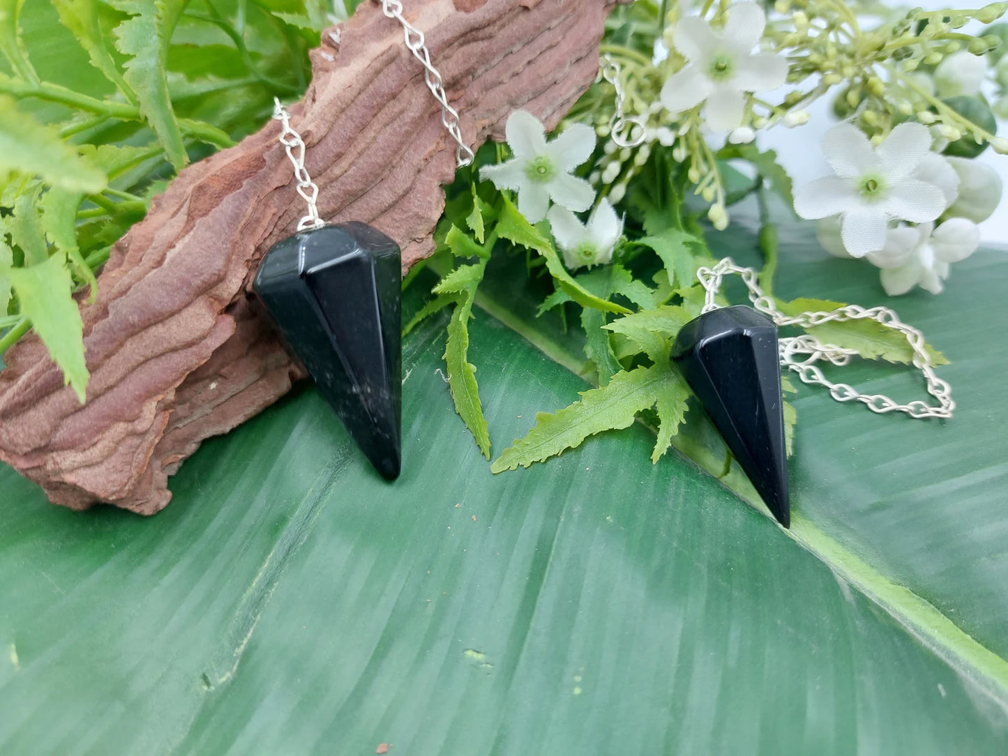 Obsidian Pendulum Divination Dowsing Crystal, Healing Accessories