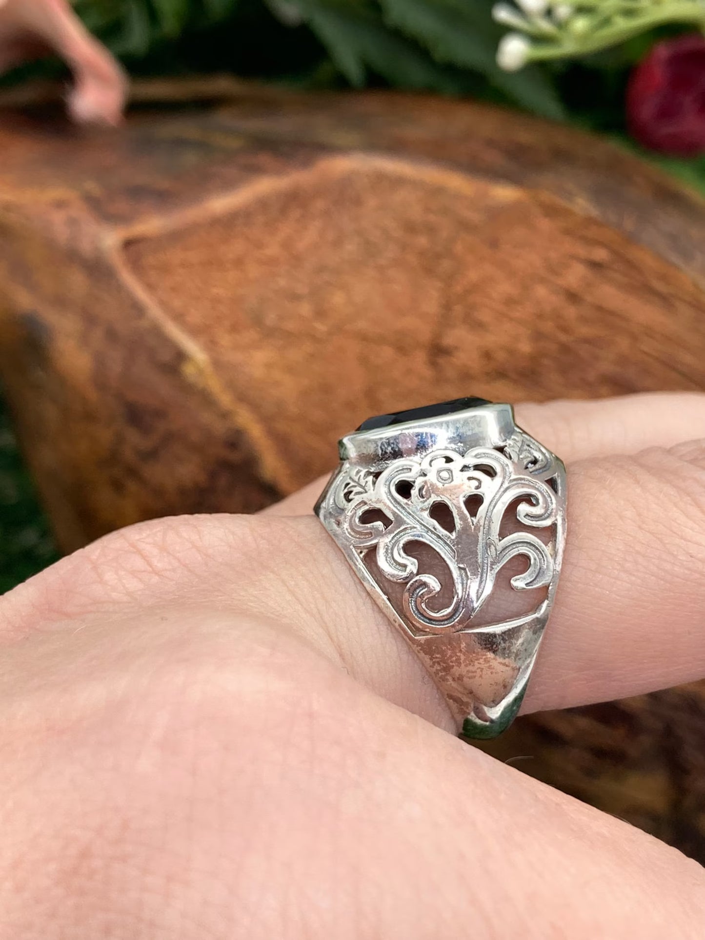 Rauchquarz Kristall Silber 925 Facettiert Statement Ring Top Qualität Handarbeit