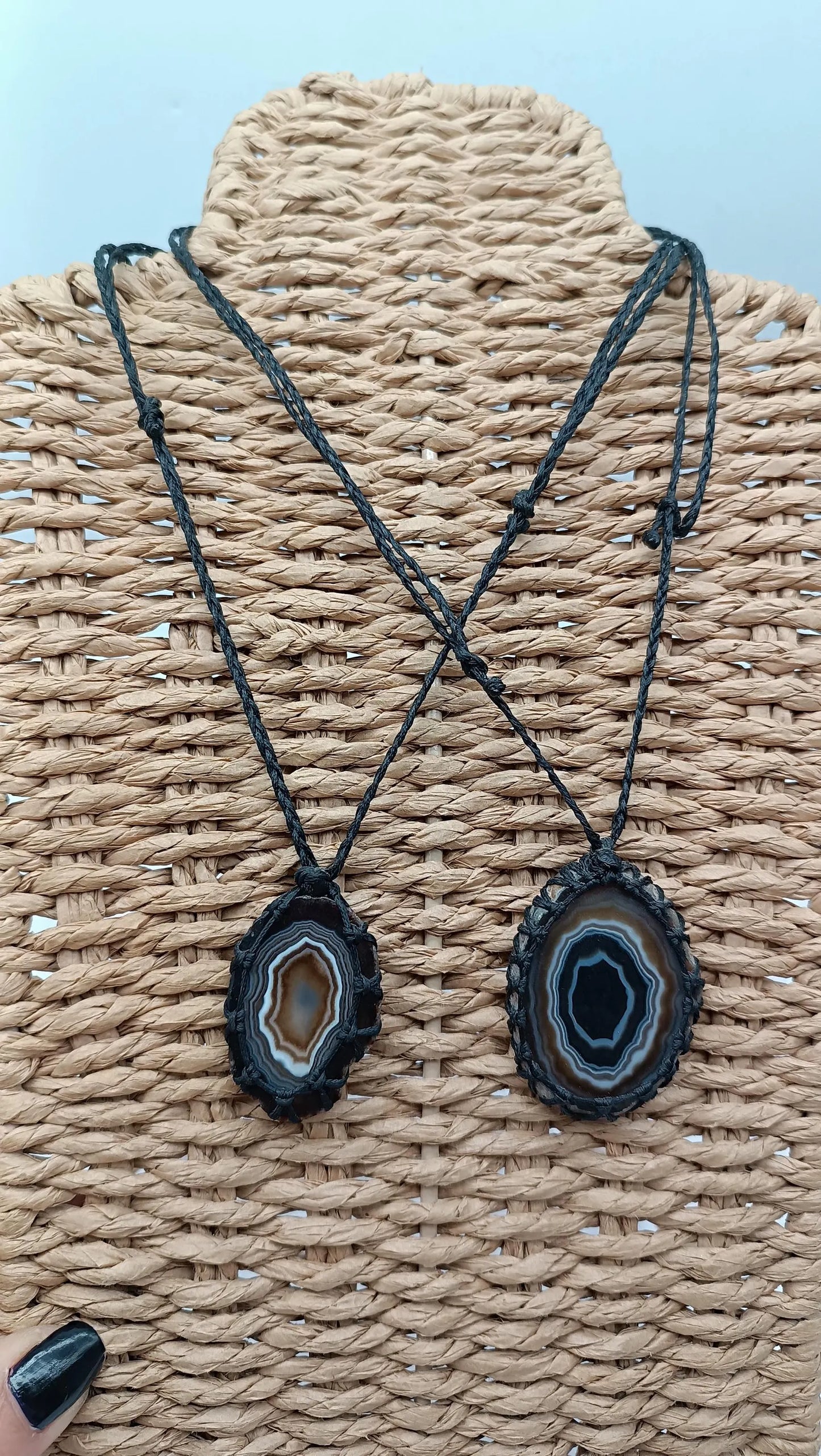 Κρύσταλλο χαλαζία Τραχιά ορυκτή πέτρα Brazilian Crystal Healing Makrame τυλιγμένο κολιέ Αξεσουάρ δώρου