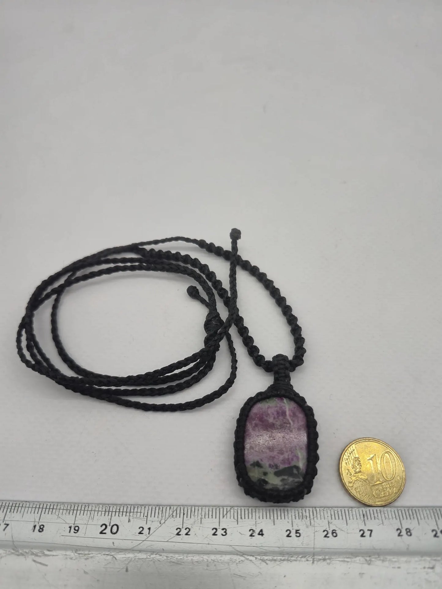 Ruby Zoisite Crystal Macrame Necklace