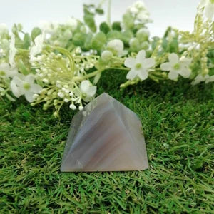 Beautiful Agate Pyramid, Reiki Healing Crystal, Gift Idea