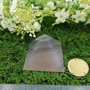 Beautiful Agate Pyramid, Reiki Healing Crystal, Gift Idea