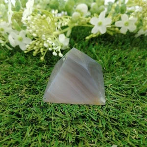 Beautiful Agate Pyramid, Reiki Healing Crystal, Gift Idea