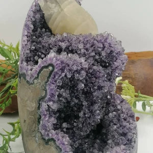 Natural Amethyst with Calcite Cactus from Uruguay - Extra Quality - Amazing Collectors' Piece - Home Decor - Perfect Gift Idea