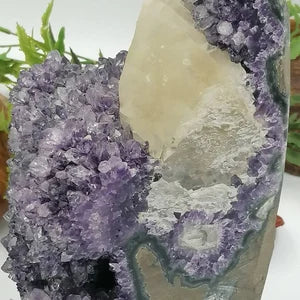 Natural Amethyst with Calcite Cactus from Uruguay - Extra Quality - Amazing Collectors' Piece - Home Decor - Perfect Gift Idea