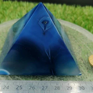 Beautiful Agate Pyramid, Reiki Healing Crystal, Gift Idea.