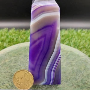 Purple Agate - Agate Point -Agate Tower - Soothing Crystal - Crystal Healing - Chakra