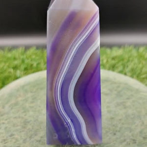 Purple Agate - Agate Point -Agate Tower - Soothing Crystal - Crystal Healing - Chakra