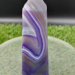 Purple Agate - Agate Point -Agate Tower - Soothing Crystal - Crystal Healing - Chakra