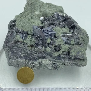 Galena and Calcite -Combination Crystal - Healing Rough Mineral Stone