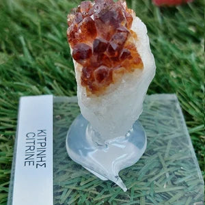 Natural Point Citrine - Extra Quality - Rough Mineral collection piece