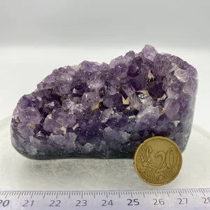 Amethyst with Calcite Natural Rough Crystal, Amethyst Cluster , Collection Rough Mineral