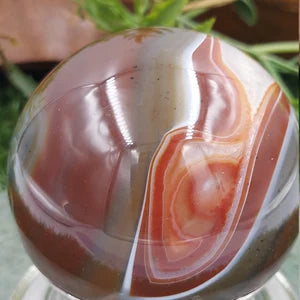 Crystal Brown Agate Sphere
