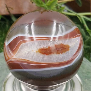 Crystal Brown Agate Sphere