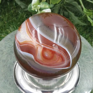 Crystal Brown Agate Sphere