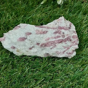 Pink Tourmaline Stripped Quartz Crystal // Home Decor and Healing