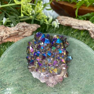 Cactus Amethyst Titanium - Aura Amethyst -Amazing Collector's Piece Extra Quality