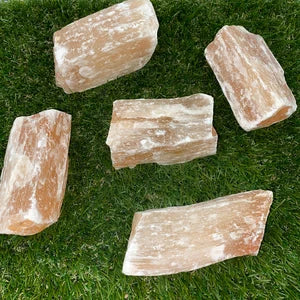 SeleniteTop Natural Crystal, Orange Rough Selenite Collection Specimen, Healing Stone Birtsthone Crystal, Decoration Mineral