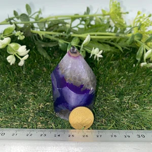 Natural Purple Agate - Agate Point -Agate Tower - Soothing Crystal - Crystal Healing - Chakra