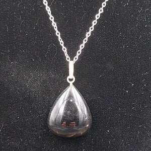 Smoky Quartz Crystal Necklace Silver Plated