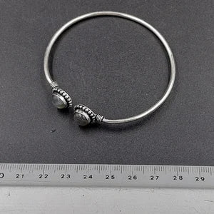 Labradorite Crystal Bracelet Silver Plated