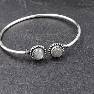 Labradorite Crystal Bracelet Silver Plated