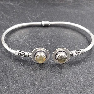 Labradorite Crystal Bracelet Silver Plated