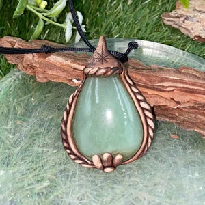 Natural Handmade Clay Necklace Aventurine Stone