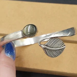 Labradorite Crystal Bracelet Silver Plated