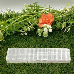 Selenite Crystal Bar- Selenite Raw Crystal Point, Natural Healing Cleansing, Purifing Crystal, Aura Protection Stone, Massage Crystal Bar
