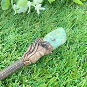 Natural Crystal Amazonite Wand -Fairy wand-Wizard wand-Nature Wand Healing Crystal Zodiac Mineral Stone