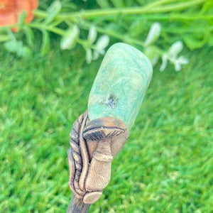Natural Crystal Amazonite Wand -Fairy wand-Wizard wand-Nature Wand Healing Crystal Zodiac Mineral Stone