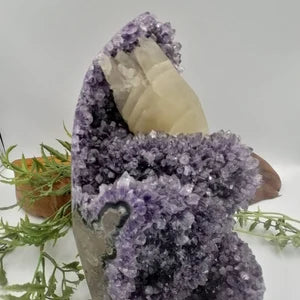 Natural Amethyst with Calcite Cactus from Uruguay - Extra Quality - Amazing Collectors' Piece - Home Decor - Perfect Gift Idea